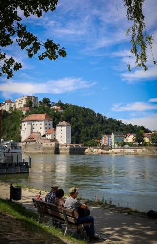 Zusammenfluss von Donau und Ilz mit der Veste Oberhaus