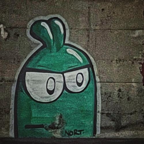 Streetart am und im Gebäude