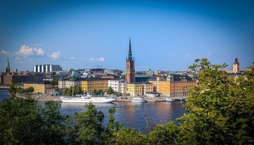Blick vom Monteliusvägen auf Gamla Stan