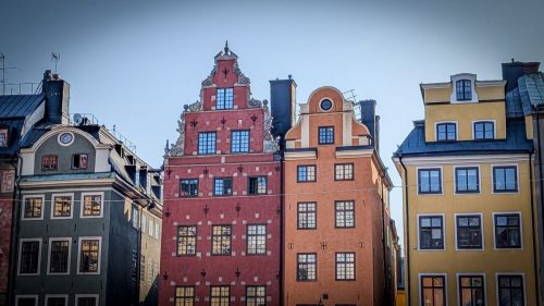 Hanseatisch anmutende Häuser am Stortorget