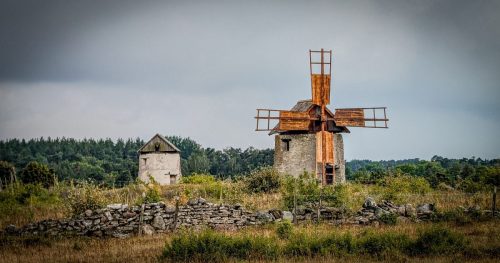 Rekonstruierte Windmühlen