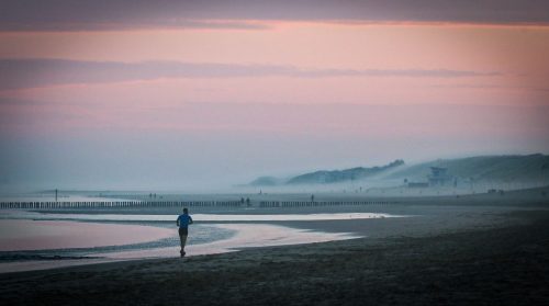 Nebelschwaden zur blauen Stunde